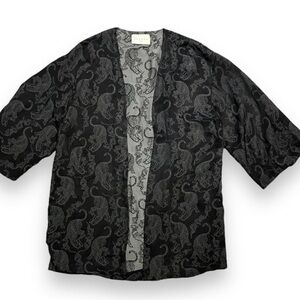 Sandro black tiger kimono